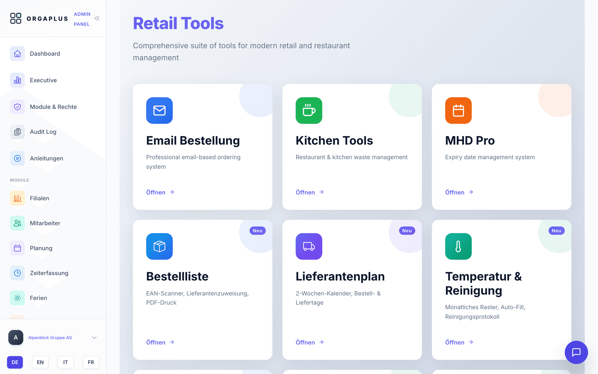 Retail-Werkzeuge in OrgaPlus: Bestellungen, MHD-Verwaltung und Temperaturkontrolle